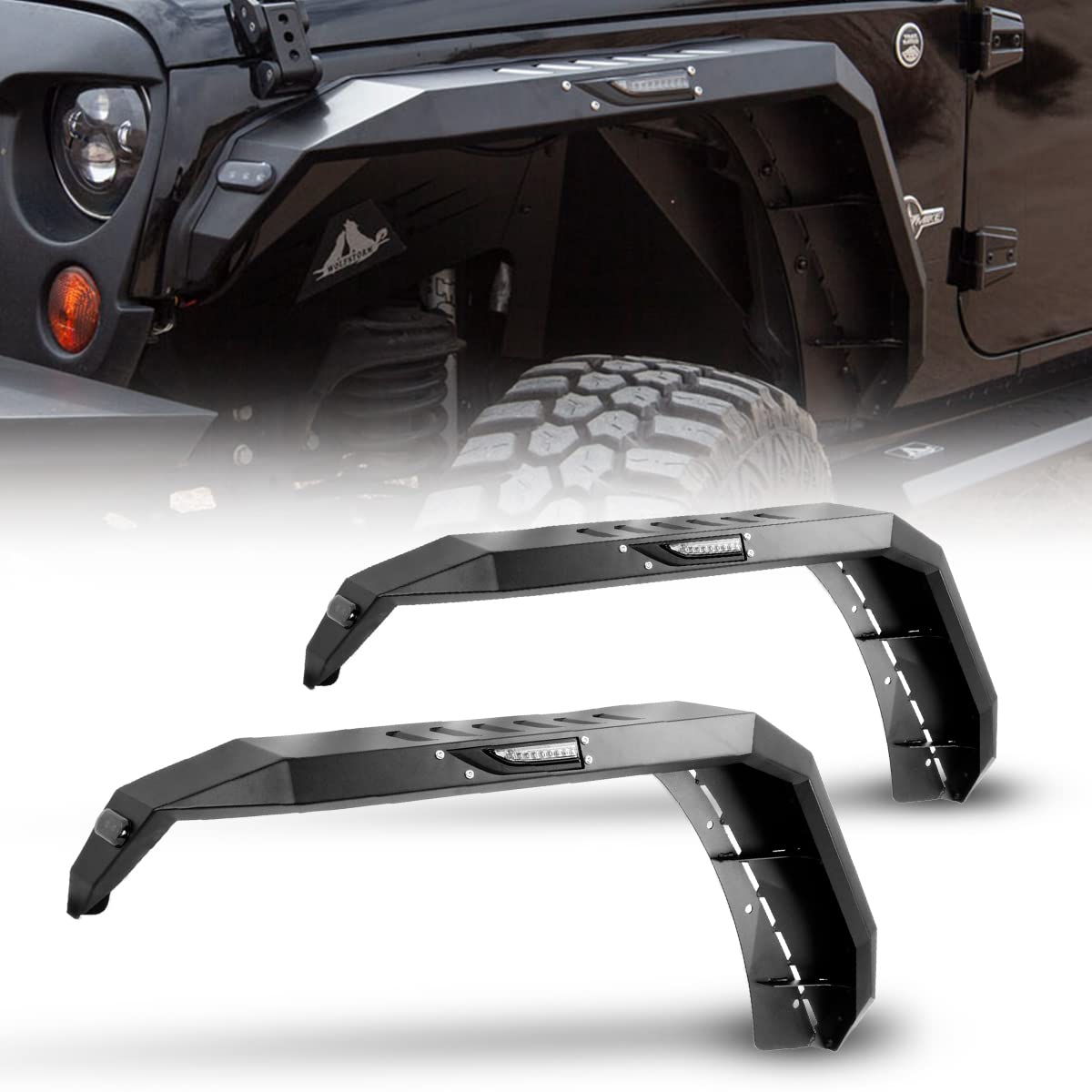 Amazon.com: Wolfx Front Fender Flares with LED Lights for 2007